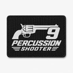 Patch Tir Sportif - 9 Percussion Shooter - Revolver - Noir / Blanc