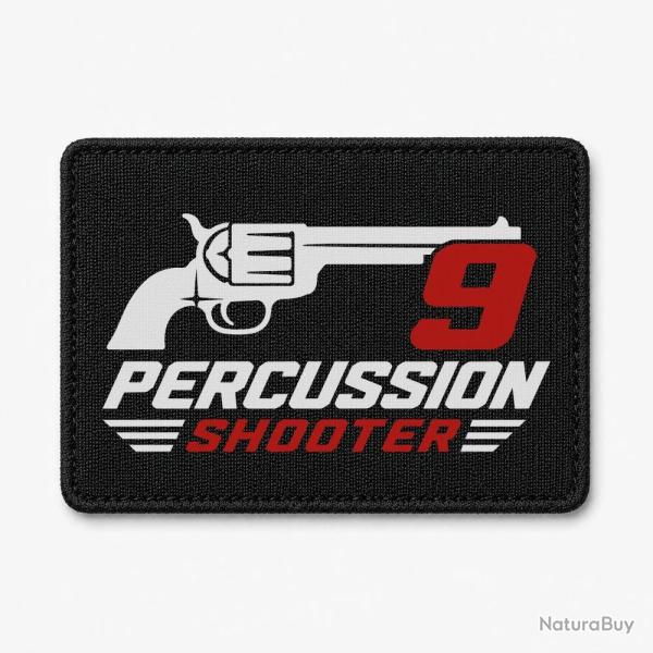 Patch Tir Sportif - 9 Percussion Shooter - Revolver - Noir / Orange