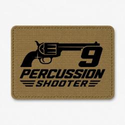 Patch Tir Sportif - 9 Percussion Shooter - Revolver - Coyote / Noir