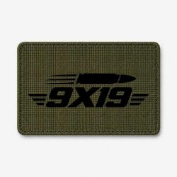 Patch Tir Sportif - 9&times;19 - Cartouche - Olive / Noir