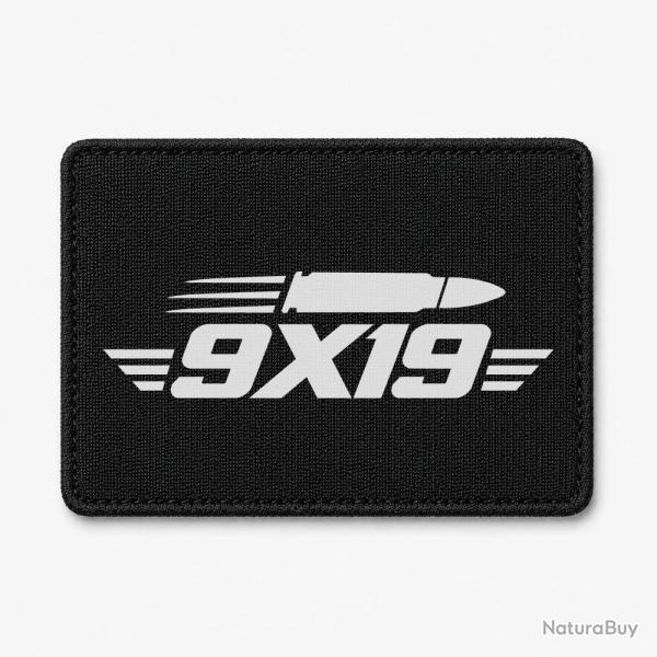Patch Tir Sportif - 9�19 - Cartouche - Noir / Blanc
