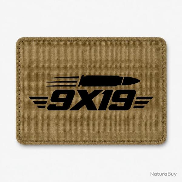 Patch Tir Sportif - 9�19 - Cartouche - Coyote / Noir