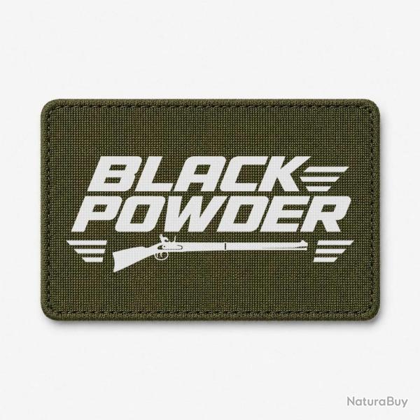 Patch Tir Sportif - Black Powder - Fusil � silex - Olive / Blanc