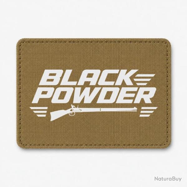 Patch Tir Sportif - Black Powder - Fusil � silex - Coyote / Blanc