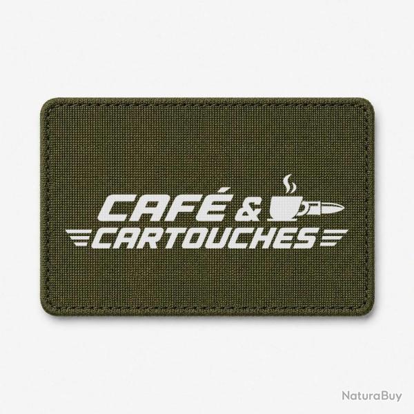 Patch Tir Sportif - Caf� et cartouches - Olive / Blanc