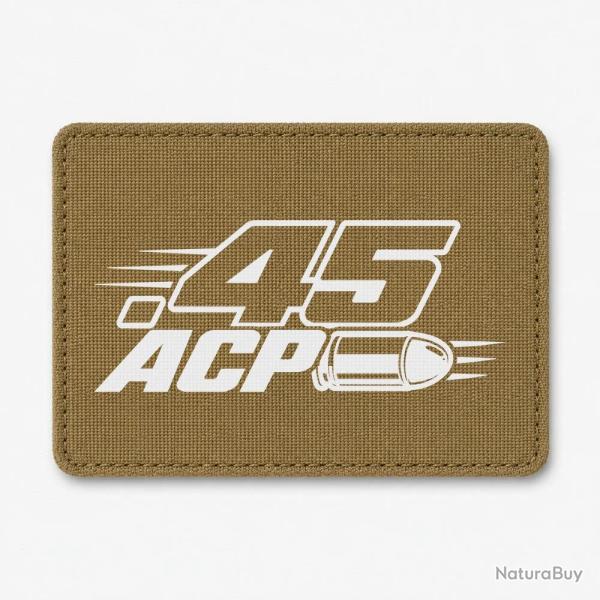 Patch Tir Sportif - Calibre .45 ACP - Coyote / Blanc