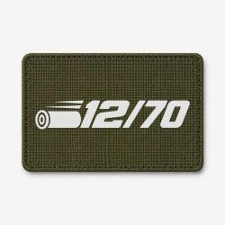 Patch Tir Sportif - Calibre 12 - 12-70 - Olive / Blanc