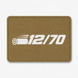 Patch Tir Sportif - Calibre 12 - 12-70 - Coyote / Blanc