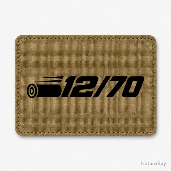 Patch Tir Sportif - Calibre 12 - 12-70 - Coyote / Noir