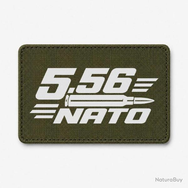 Patch Tir Sportif - Calibre 5.56 NATO - Olive / Blanc