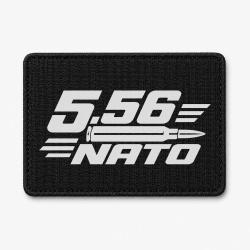 Patch Tir Sportif - Calibre 5.56 NATO - Noir / Blanc