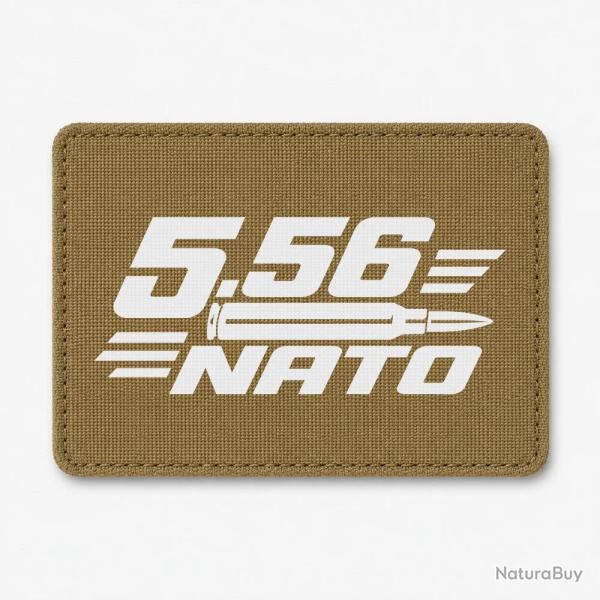 Patch Tir Sportif - Calibre 5.56 NATO - Coyote / Blanc