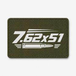 Patch Tir Sportif - Calibre 7.62&times;51 - Olive / Blanc