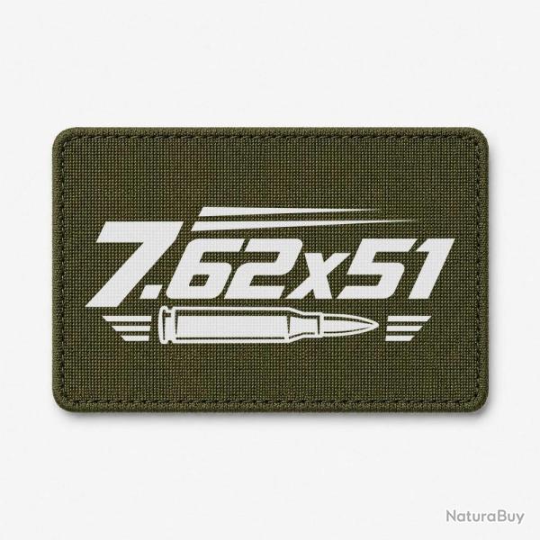 Patch Tir Sportif - Calibre 7.62�51 - Olive / Blanc