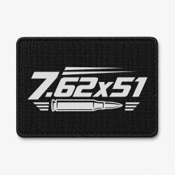 Patch Tir Sportif - Calibre 7.62&times;51 - Noir / Blanc
