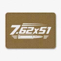 Patch Tir Sportif - Calibre 7.62&times;51 - Coyote / Blanc