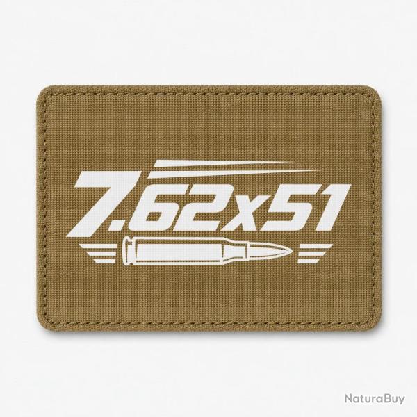 Patch Tir Sportif - Calibre 7.62�51 - Coyote / Blanc