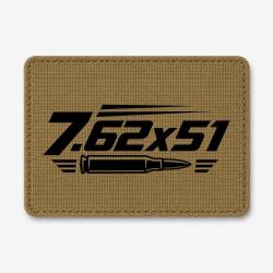 Patch Tir Sportif - Calibre 7.62&times;51 - Coyote / Noir