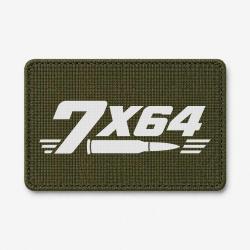 Patch Tir Sportif - Calibre 7&times;64 - Olive / Blanc