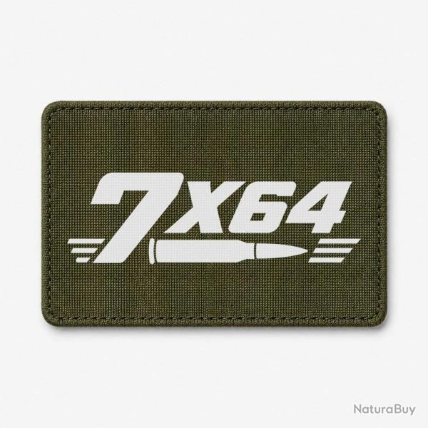 Patch Tir Sportif - Calibre 7�64 - Olive / Blanc