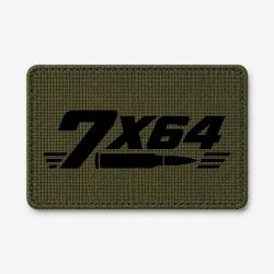 Patch Tir Sportif - Calibre 7&times;64 - Olive / Noir
