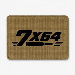 Patch Tir Sportif - Calibre 7&times;64 - Coyote / Noir