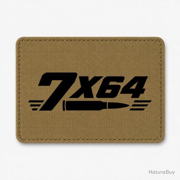 Patch Tir Sportif - Calibre 7�64 - Coyote / Noir