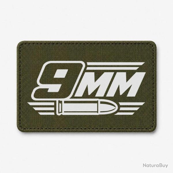 Patch Tir Sportif - Calibre 9 mm - Olive / Blanc