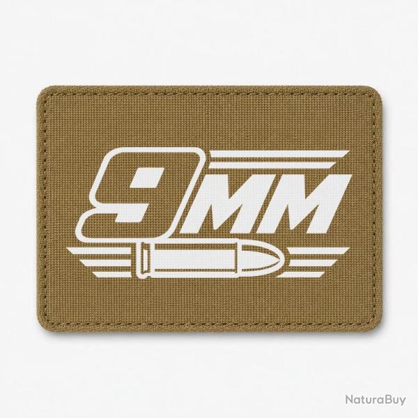 Patch Tir Sportif - Calibre 9 mm - Coyote / Blanc