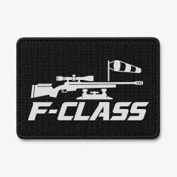 Patch Tir Sportif - F-Class - Carabine et manche &agrave; air - Noir / Blanc