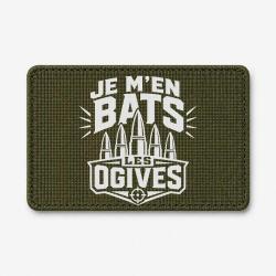 Patch Tir Sportif - Je m'en bats les ogives - Olive / Blanc