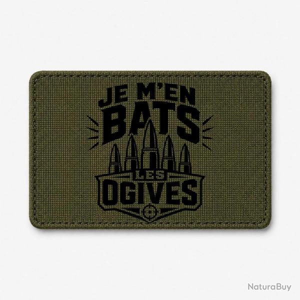 Patch Tir Sportif - Je m'en bats les ogives - Olive / Noir