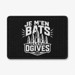 Patch Tir Sportif - Je m'en bats les ogives - Noir / Blanc