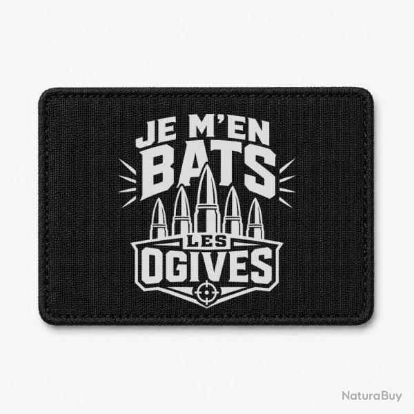 Patch Tir Sportif - Je m'en bats les ogives - Noir / Blanc