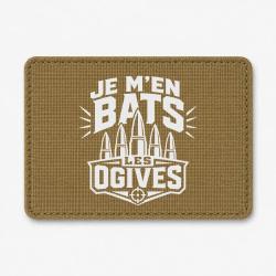 Patch Tir Sportif - Je m'en bats les ogives - Coyote / Blanc