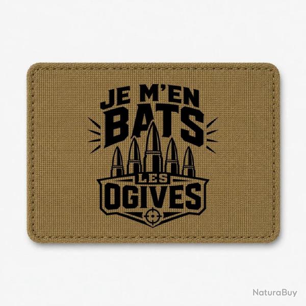 Patch Tir Sportif - Je m'en bats les ogives - Coyote / Noir