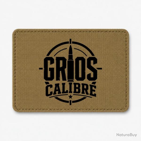 Patch Tir Sportif - Gros calibre - Cartouche - Coyote / Noir