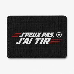 Patch Tir Sportif - J'peux pas, j'ai tir - Cible orange - Noir / Orange