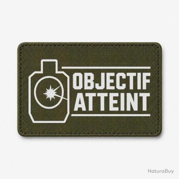 Patch Tir Sportif - Objectif atteint - Cible - Olive / Blanc