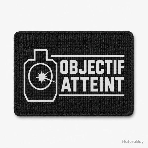 Patch Tir Sportif - Objectif atteint - Cible - Noir / Blanc