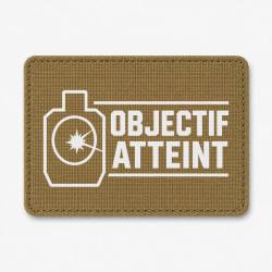Patch Tir Sportif - Objectif atteint - Cible - Coyote / Blanc