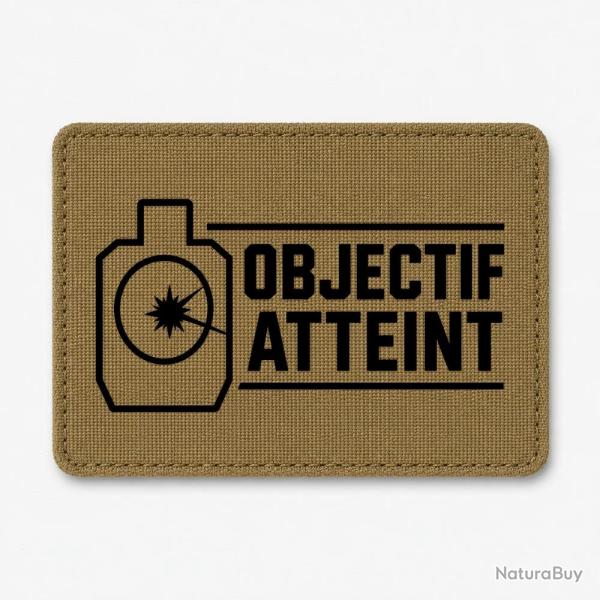 Patch Tir Sportif - Objectif atteint - Cible - Coyote / Noir