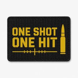 Patch Tir Sportif - One Shot One Hit - Cartouche - Noir / Orange