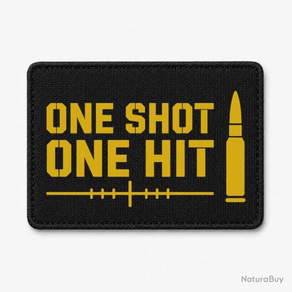 Patch Tir Sportif - One Shot One Hit - Cartouche - Noir / Orange