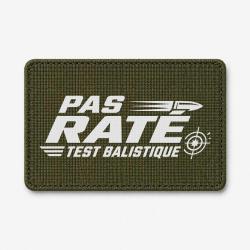 Patch Tir Sportif - Pas rat&eacute; - Test balistique - Olive / Blanc