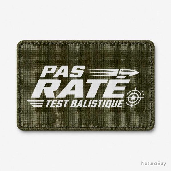 Patch Tir Sportif - Pas rat� - Test balistique - Olive / Blanc