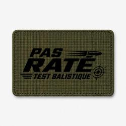 Patch Tir Sportif - Pas rat&eacute; - Test balistique - Olive / Noir