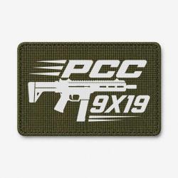 Patch Tir Sportif - PCC 9&times;19 - Olive / Blanc