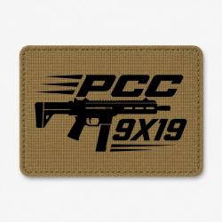 Patch Tir Sportif - PCC 9&times;19 - Coyote / Noir