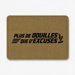 Patch Tir Sportif - Plus de douilles que d'excuses - Coyote / Noir